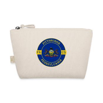 Pittsburgh Pennsylvania Flagge USA Souvenir Abzeichen - Bio-Täschchen - Natur - Vorne