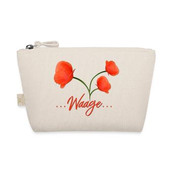 Waage Sternzeichen Waage Libra Mohn Klatschmohn - Bio-Täschchen - Natur - Vorne