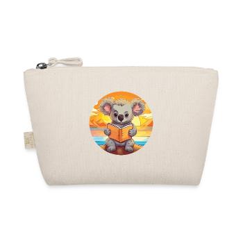 Koala Niedliche Lustige Karikatur Kawaii Buch Strand - Bio-Täschchen - Natur - Vorne