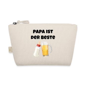 Papa ist der Beste - Geschenk zum Vatertag - Bio-Täschchen - Natur - Vorne