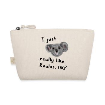 I just really like Koalas, OK? - Koala Spruch - Bio-Täschchen - Natur - Vorne