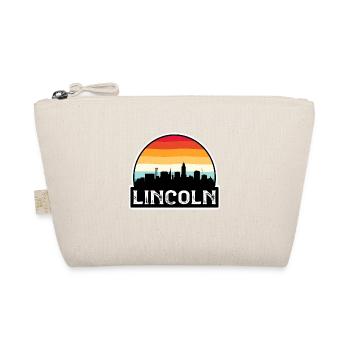 Lincoln Nebraska USA Flagge Skyline Reisesouvenir - Bio-Täschchen - Natur - Vorne