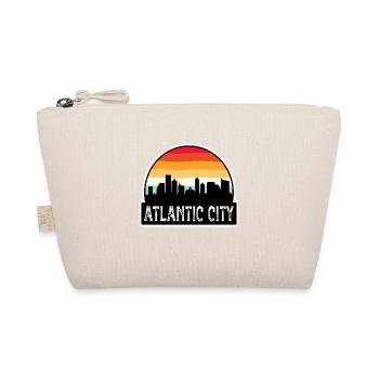 Atlantic City New Jersey USA Flagge Skyline Reisen S - Bio-Täschchen - Natur - Vorne