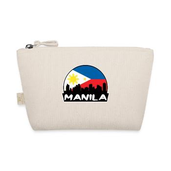 Manila Philippinen Flagge Skyline Silhouette Reisen - Bio-Täschchen - Natur - Vorne