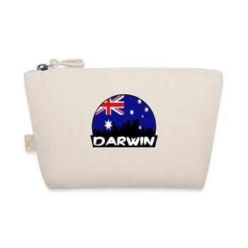 Darwin Australien Flagge Skyline Silhouette Reisen - Bio-Täschchen - Natur - Vorne