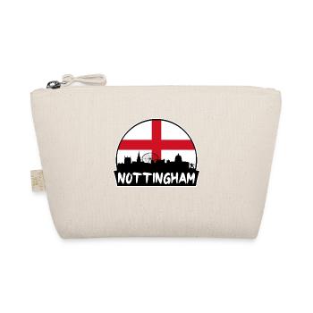 Nottingham England Flagge Skyline Silhouette Reisen - Bio-Täschchen - Natur - Vorne