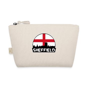 Sheffield England Flagge Skyline Silhouette Reisen - Bio-Täschchen - Natur - Vorne