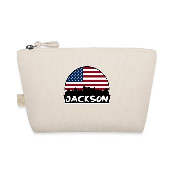 Jackson Mississippi Usa Flagge Skyline Silhouette Tr - Bio-Täschchen - Natur - Vorne