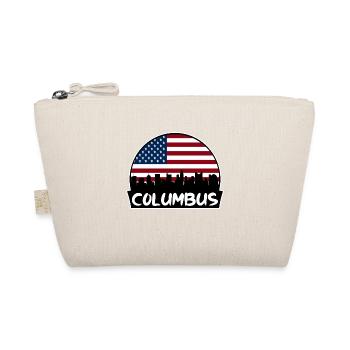 Columbus Ohio USA Flagge Skyline Silhouette Reisen - Bio-Täschchen - Natur - Vorne