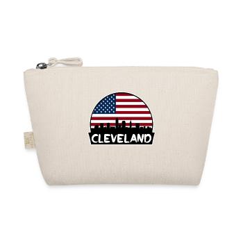 Cleveland, Ohio, USA, Flagge, Skyline, Silhouette, Reisen - Bio-Täschchen - Natur - Vorne