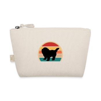 Maltipoo Hundeliebhaber Silhouette Vintage Sonnenuntergang - Bio-Täschchen - Natur - Vorne