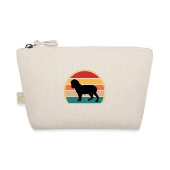 Norfolk Spaniel Dog Love Silhouette Vintage Sonnenuntergang - Bio-Täschchen - Natur - Vorne