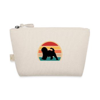 Cockapoo Hundeliebhaber Silhouette Vintage Sonnenuntergang - Bio-Täschchen - Natur - Vorne