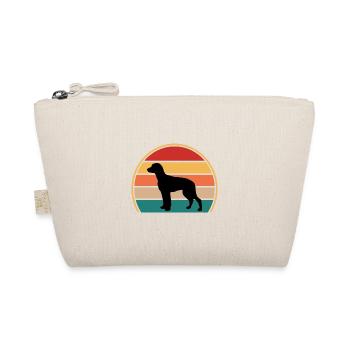 Chien Français Tricolore Hund Silhouette Retro Sun - Bio-Täschchen - Natur - Vorne
