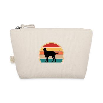Billy Dog Silhouette Vintage Sonnenuntergang für Hundeliebhaber - Bio-Täschchen - Natur - Vorne