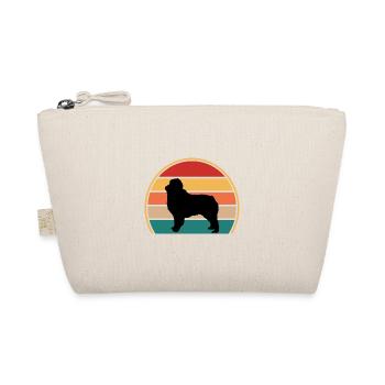 Australischer Schäferhund Silhouette Retro Sonnenuntergang - Bio-Täschchen - Natur - Vorne