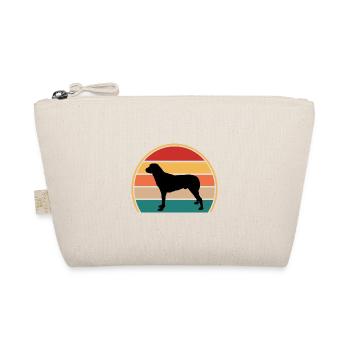 Anatolischer Schäferhund Silhouette Retro Sonnenuntergang - Bio-Täschchen - Natur - Vorne