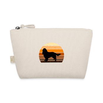 English Springer Spaniel Dog Silhouette Retro Sun - Bio-Täschchen - Natur - Vorne
