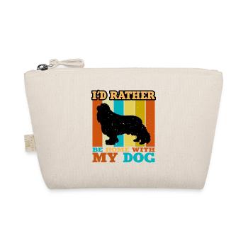 Cavalier King Charles Spaniel Hund Silhouette - Bio-Täschchen - Natur - Vorne
