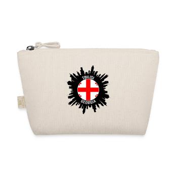 Tiflis Skyline Georgien Flagge Reise Souvenir - Bio-Täschchen - Natur - Vorne