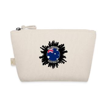 Melbourne Skyline Australien Flagge Reisesouvenir - Bio-Täschchen - Natur - Vorne