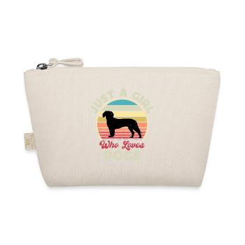 Deutsche Bracke Dog Love Silhouette Vintage Sunset - Bio-Täschchen - Natur - Vorne