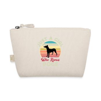 Andalusischer Laufhund Hundeliebhaber Silhouette Retro Sonnenuntergang - Bio-Täschchen - Natur - Vorne