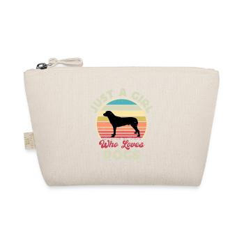Anatolischer Schäferhund Silhouette Retro Sonnenuntergang - Bio-Täschchen - Natur - Vorne