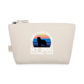 Briard Hundeliebhaber Silhouette Vintage Sonnenuntergang - Bio-Täschchen - Natur - Vorne