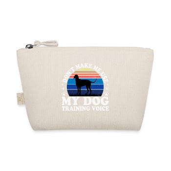 Billy Dog Silhouette Vintage Sonnenuntergang für Hundeliebhaber - Bio-Täschchen - Natur - Vorne