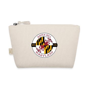 Aspen Hill Maryland Flagge USA Reise Souvenir Abzeichen - Bio-Täschchen - Natur - Vorne