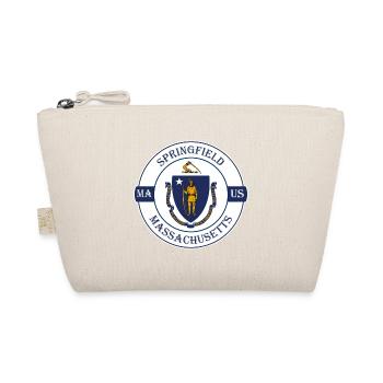 Springfield Massachusetts Flagge USA Reisesouvenir - Bio-Täschchen - Natur - Vorne