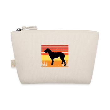 Irish Wolfhound Hund Liebe Silhouette Vintage Sonnenuntergang - Bio-Täschchen - Natur - Vorne