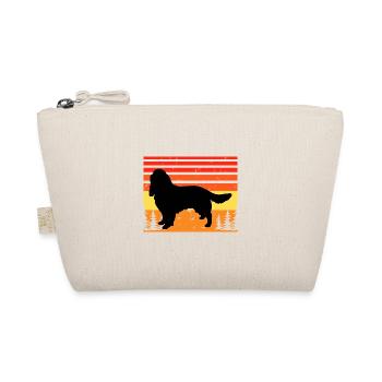 English Springer Spaniel Dog Silhouette Retro Sun - Bio-Täschchen - Natur - Vorne