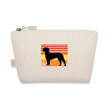 Deutsche Bracke Dog Love Silhouette Vintage Sunset - Bio-Täschchen - Natur - Vorne