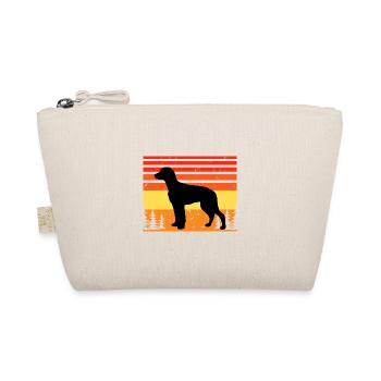 Chien Francais Tricolore Hund Silhouette Retro Sun - Bio-Täschchen - Natur - Vorne