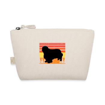 Klempner Spaniel Hund Liebe Silhouette Vintage Sonnenuntergang - Bio-Täschchen - Natur - Vorne