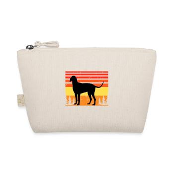 Billy Dog Silhouette Vintage Sonnenuntergang für Hundeliebhaber - Bio-Täschchen - Natur - Vorne