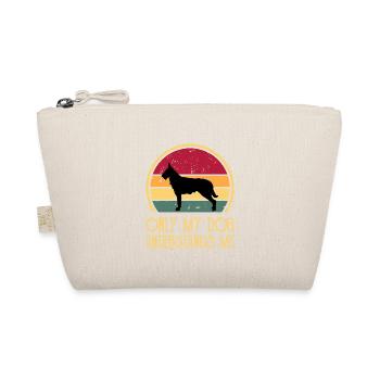 Berger Picard Hundeliebhaber Silhouette Vintage Sonnenuntergang - Bio-Täschchen - Natur - Vorne