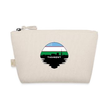 Taschkent Usbekistan Flagge Skyline Silhouette Reisen - Bio-Täschchen - Natur - Vorne