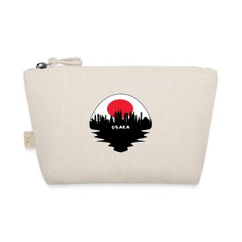 Osaka Japan Flagge Skyline Silhouette Reisen - Bio-Täschchen - Natur - Vorne