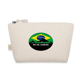 Rio De Janeiro Brasilien Flagge Skyline Silhouette Trav - Bio-Täschchen - Natur - Vorne