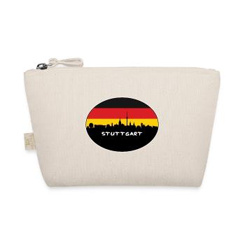 Stuttgart Deutschland Flagge Skyline Silhouette Reisen - Bio-Täschchen - Natur - Vorne
