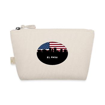 El Paso Texas USA Flagge Skyline Reise Souvenir - Bio-Täschchen - Natur - Vorne