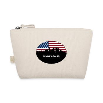 Minneapolis Minnesota USA Flagge Skyline Reisen Souv - Bio-Täschchen - Natur - Vorne