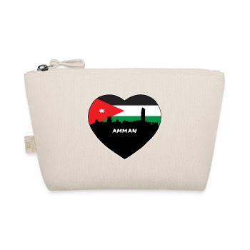 Amman Jordanien Flagge Skyline Reise Souvenir - Bio-Täschchen - Natur - Vorne