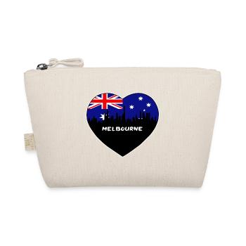 Melbourne Australien Flagge Skyline Reise Souvenir - Bio-Täschchen - Natur - Vorne