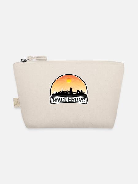 Magdeburg Deutschland Skyline Vintage Sunset Travel So - Bio-Täschchen - Natur
