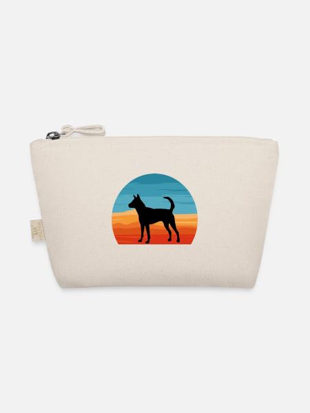 Formosan Sennenhund Liebe Silhouette Retro Sonnenuntergang - Bio-Täschchen - Natur
