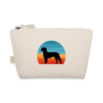 Deutsche Bracke Dog Love Silhouette Vintage Sunset - Bio-Täschchen - Natur - Vorne
